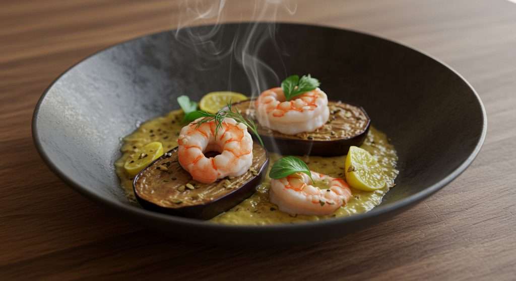 receta de berenjena con marisco