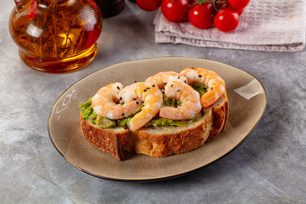 tostadas con aceite de gambas